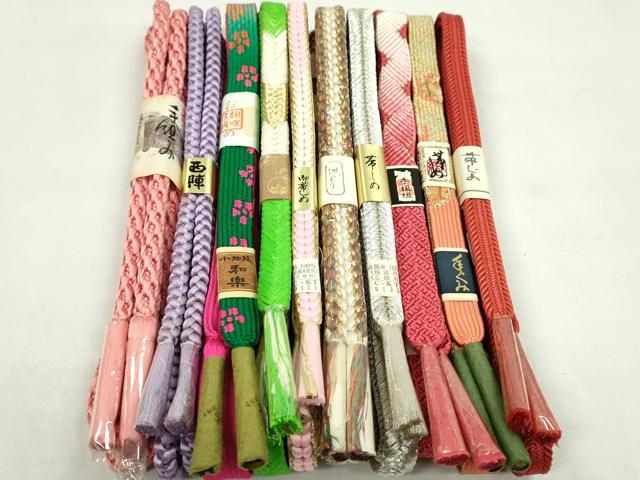 其它 - 平和屋着物●和装小物　帯締め10本セット　高麗組　雅流　西陣　礼装用　丸組　金銀糸　逸品　未使用　CABF7284ju