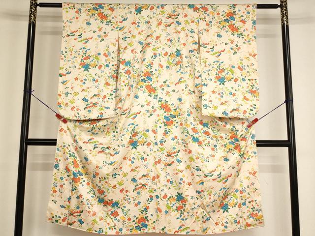 Rakuten - 平和屋着物[]七五三　女の子　7歳　祝着　四つ身　草花文　逸品　AABI2653ja