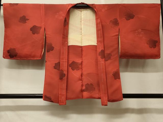 Full-Length Under-Kimono - 平和屋着物＃羽織　地紋起こし　草花文　正絹　逸品　未使用　CABF8969in