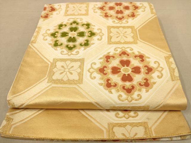 Rakuten - 平和屋着物◎六通柄袋帯 唐織 蜀江花文 金糸 正絹 逸品 AABB3962dt