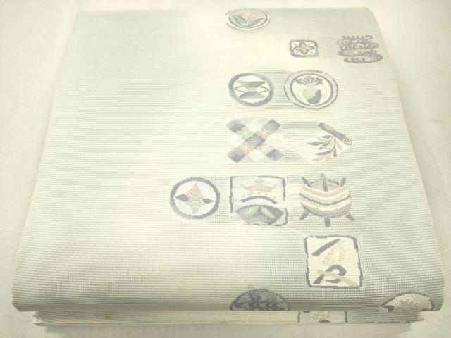 平和屋着物＊夏物　六通柄袋帯　吉祥文　金糸　正絹　逸品　CAAT3861eg