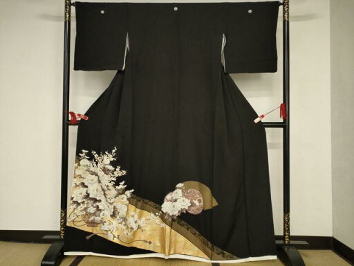 平和屋着物■豪華黒留袖 花籠文 金彩 金糸 正絹 逸品 AAAQ6868ru 平和屋着物■豪華黒留袖 花籠文 金彩 金糸 正絹 逸品 AAAQ6868ru