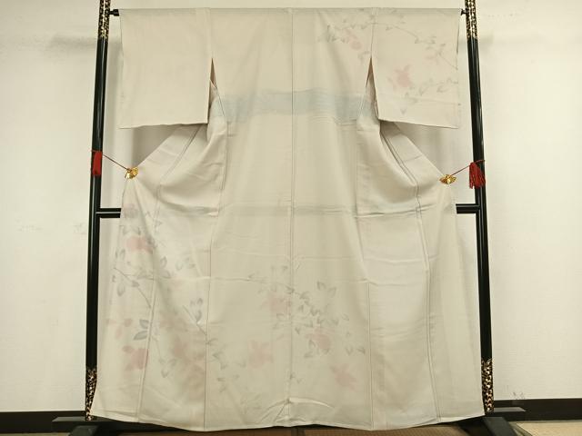 Rakuten - 平和屋着物▽訪問着　無双　紗袷　紗×紗　草花文　正絹　逸品　AAAV8462fy