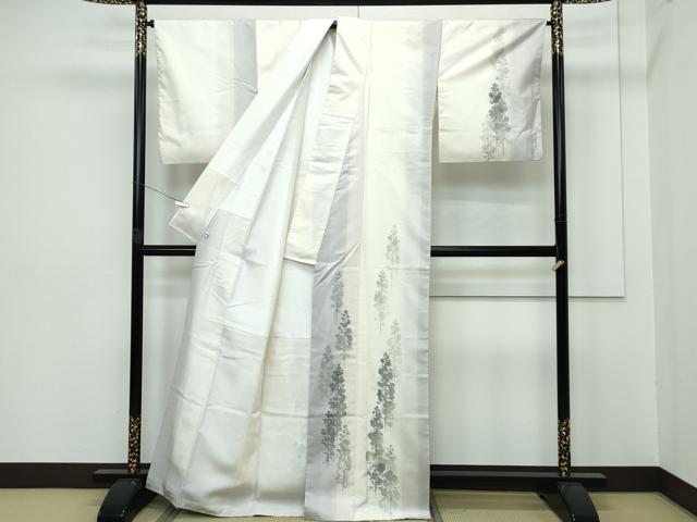 平和屋着物■極上　日本画家　水嶋征夫　訪問着　本場縞大島紬地　樹林文　大島紬美幸謹製　証紙付き　逸品　CZAA2845s5