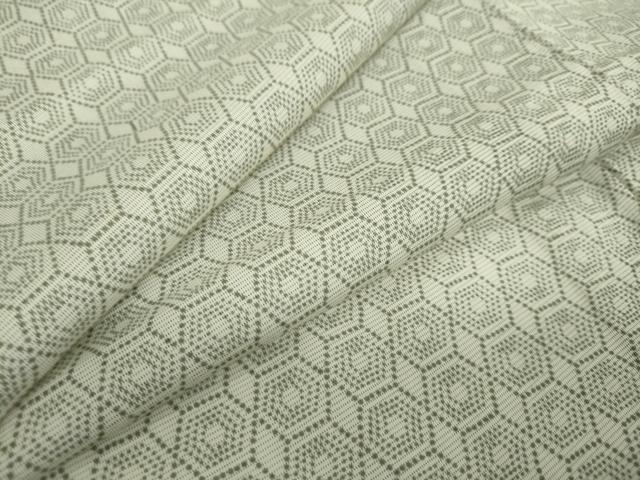 平和屋着物＊夏物 小紋 絽 亀甲文 洗える着物 DAAV4249ud