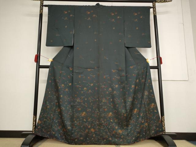 平和屋着物■訪問着　草花文　正絹　逸品　AAAZ6917st