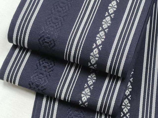 平和屋着物●男性 本場筑前博多織 角帯 献上 井上絹織物謹製 証紙付き 正絹 逸品 CABA0978hy