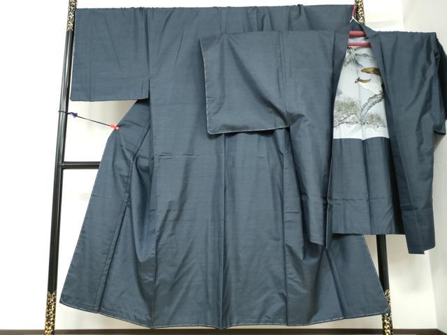 平和屋着物●男性　本場大島紬　アンサンブル　長羽織　抽象文様　さが美扱い　キングサイズ　正絹　逸品　未使用　DABC2500ud