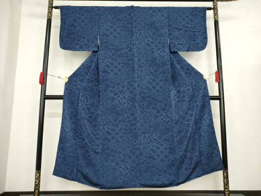 平和屋着物■上質な小紋 花唐草文 正絹 逸品 AAAV0217ma 平和屋着物■上質な小紋 花唐草文 正絹 逸品 AAAV0217ma
