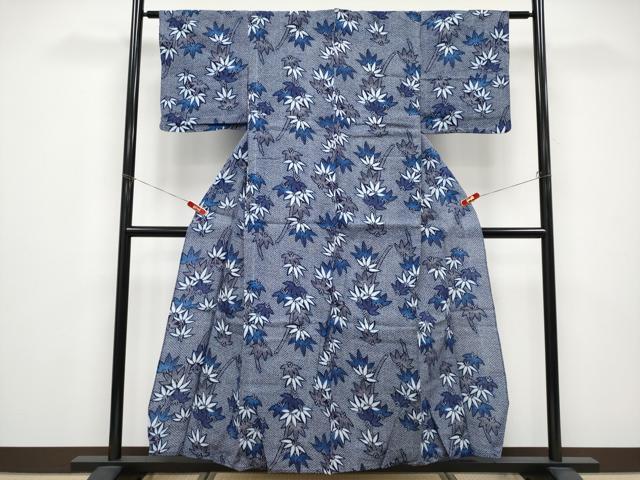 平和屋の平和屋着物∴夏物 浴衣 笹竹文 リップル生地 綿 逸品 CABF2767tx｜アングル2
