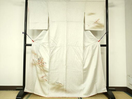 平和屋着物■訪問着 刺繍 短冊草花文 金彩 正絹 逸品 DAAP6048cm 平和屋着物■訪問着 刺繍 短冊草花文 金彩 正絹 逸品 DAAP6048cm