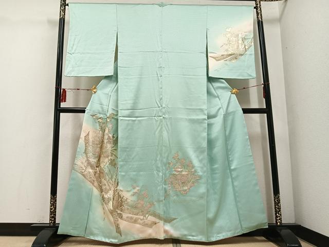 平和屋着物●訪問着 花車文 暈し染め 金銀彩 やまと誂製 正絹 逸品 AABE0752ph