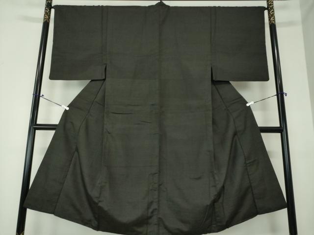 平和屋着物●男性　紬　横段文　正絹　逸品　DAAP0207ps