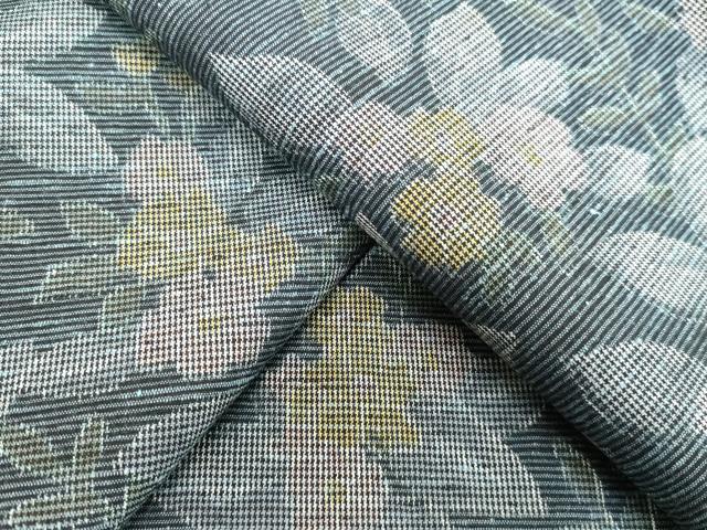 Kimono - 平和屋着物●上質な紬　草花文　正絹　逸品　DAAV1400tw