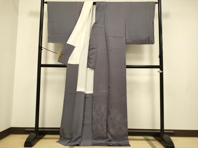 平和屋着物■訪問着　地紋起こし　遠山樹林文　ロング丈　正絹　逸品　DAAZ5408du 2