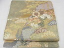 平和屋着物■太鼓柄袋帯 花楽器文 金糸 正絹 逸品 AAAG8102Asg(4)