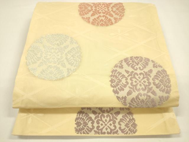 乐天商城 - 平和屋着物＊夏物　六通柄　京袋帯　唐織　草花丸文　正絹　逸品　DAAY8394cm