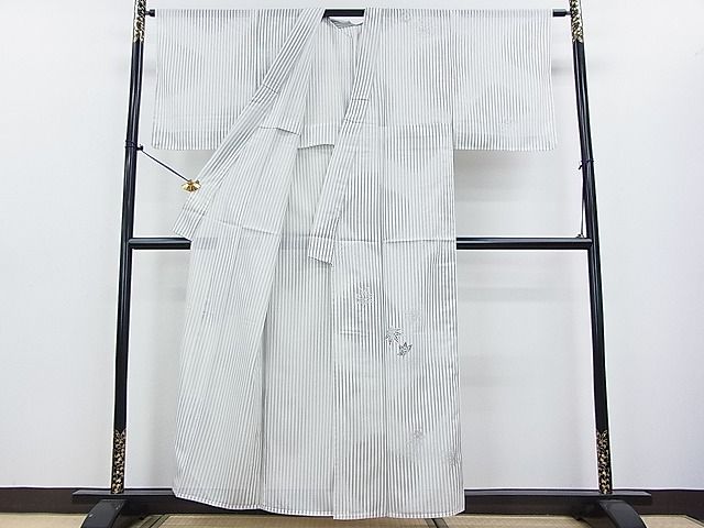 平和屋着物■夏物　訪問着　楓文　銀彩　洗える着物　DAAC6955fe