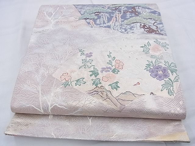 平和屋着物◎六通柄袋帯 唐織 錦苗林波文 九百錦 逸品 BAAE9061ph