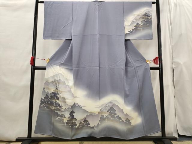 平和屋着物■訪問着　遠山文　暈し染め　金彩　正絹　逸品　未使用　AABH7361st