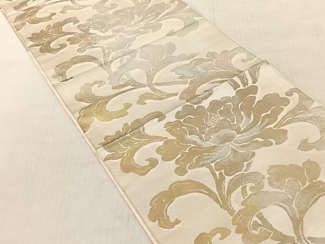 平和屋の平和屋着物◎六通柄袋帯 花唐草文 金銀糸 正絹 逸品 CABJ6292yk｜アングル2