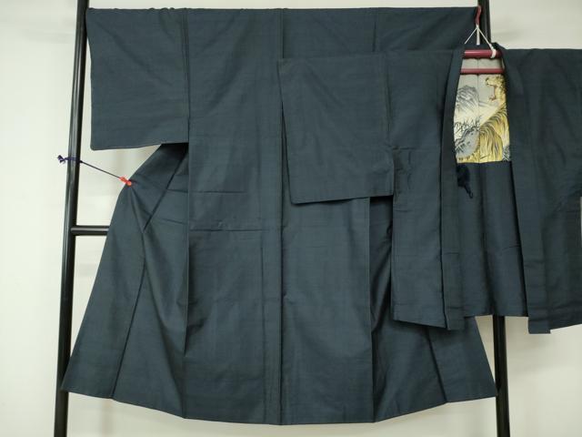 平和屋着物■男性 本場大島紬 アンサンブル 亀甲柄 正絹 逸品 DAAQ5284cm