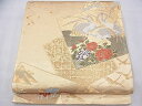 平和屋着物◎六通柄袋帯 唐織 群鶴鴛鴦四季散らし 金糸 逸品 BAAE6837fk(4)