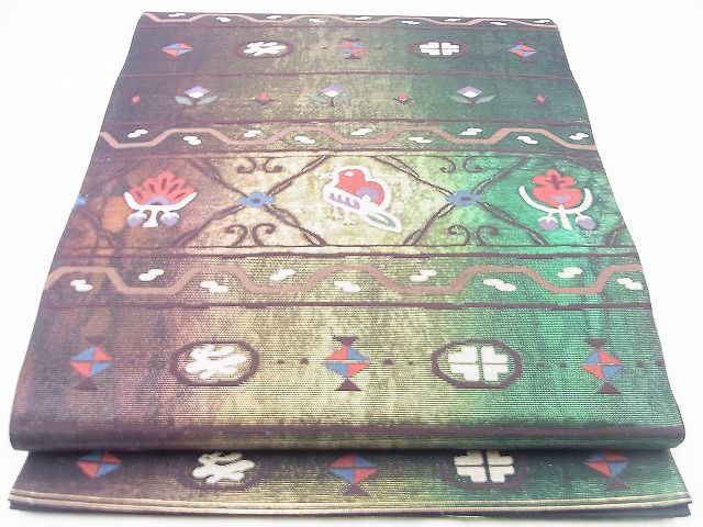 平和屋着物◎六通柄袋帯　吉祥文　金糸　逸品　BAAJ5132ns