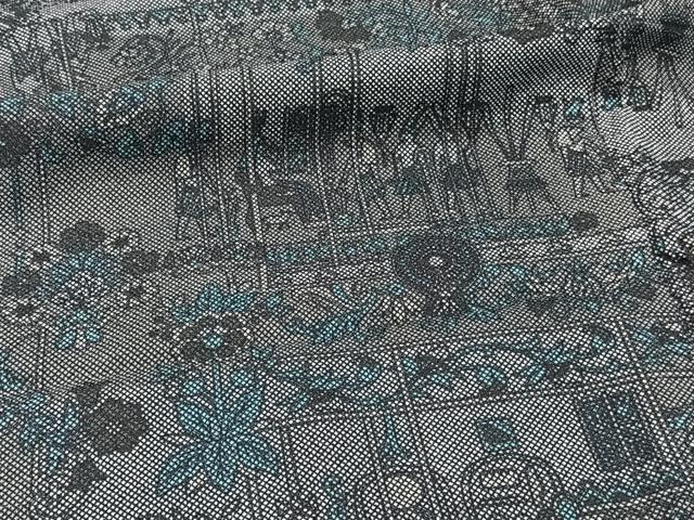 平和屋着物■小紋　人物風景文　洗える着物　CAAZ0727xi(4)