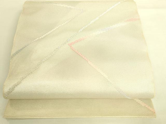 平和屋着物＊夏物　六通柄袋帯　抽象文様　正絹　逸品　DAAR6785cm