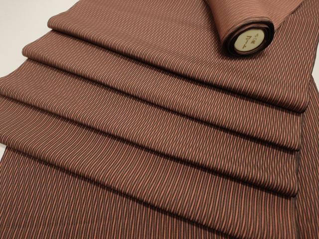 平和屋着物▼羽織・コート　反物　羽尺　縞　逸品　未使用　DABC4013zy