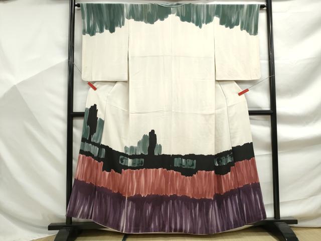 平和屋着物■訪問着 幾何学文 正絹 逸品 DABF9209qa