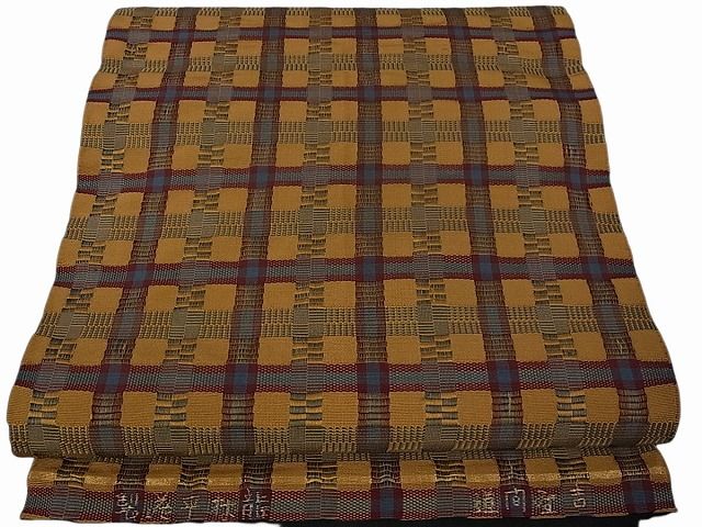 平和屋本店●極上　龍村平蔵製　本袋帯　吉野間道　逸品　未使用s234