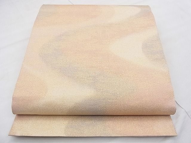 平和屋着物◎全通柄袋帯　砂子綴れ　流水文　金糸　逸品　BAAJ0406qt