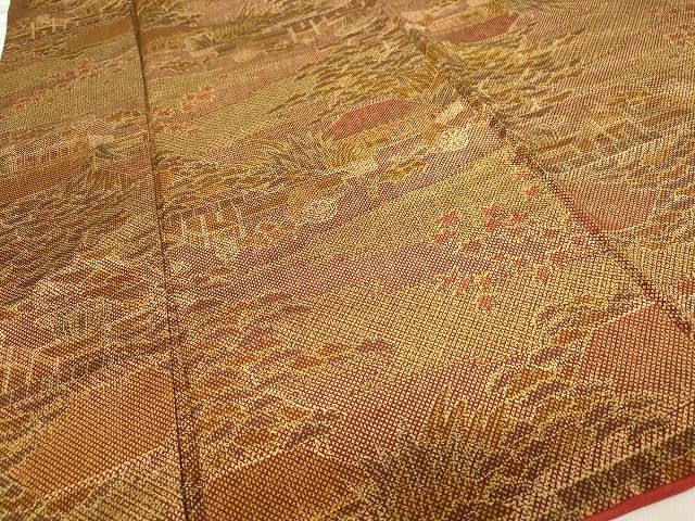 平和屋着物■上質な本場染大島紬　風景文　逸品　DAAI5048op