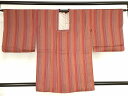 平和屋着物■道行コート 間道 正絹 逸品 AAAN0456bw