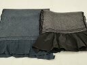 平和屋着物▼男性 和装小物 兵児帯2点セット 総絞り 紺・黒 逸品 AAAV1795ay