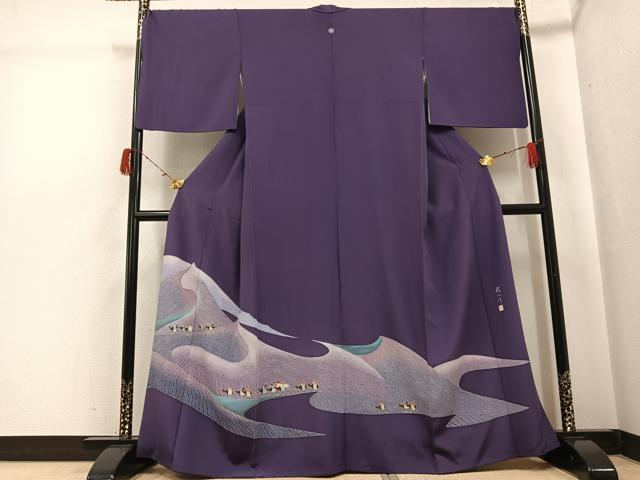 平和屋着物●鎌倉友禅　坂井教人　日本工芸会正会員　色留袖　シルクロード　正絹　...