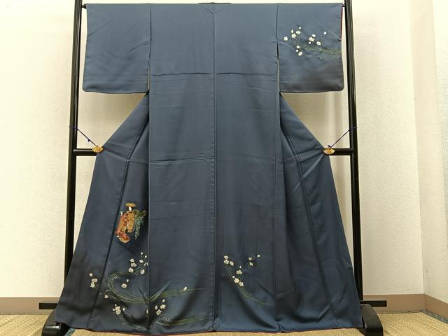 平和屋着物■訪問着 人物花文 金彩 正絹 逸品 BAAX6005hj