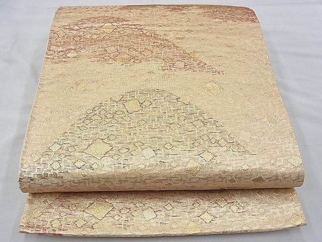 平和屋着物◎六通柄袋帯　箔散らし文様　金糸　逸品　BAAE3399du