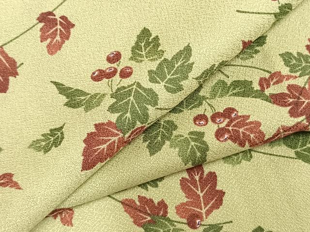 Full-Length Under-Kimono - 平和屋着物▽小紋　単衣　南天文　洗える着物　AABC0278fy