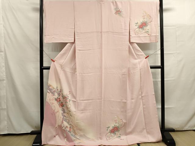 平和屋着物■訪問着 御所車花文 暈し染め 金彩 正絹 逸品 DAAO6925cd