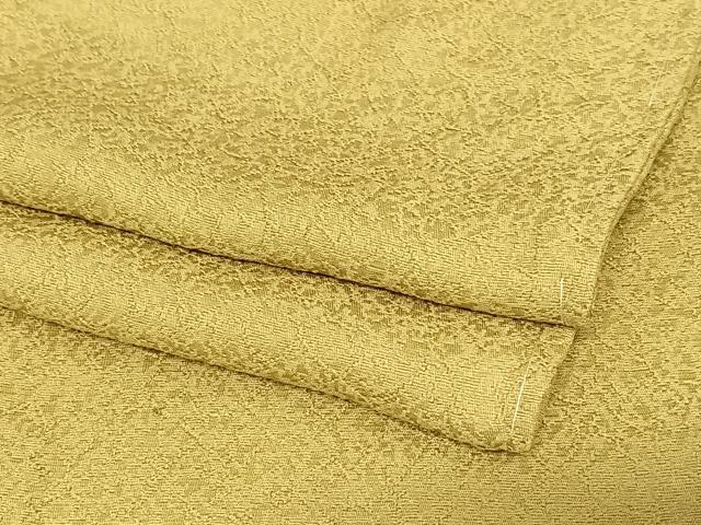 平和屋着物●上質な色無地　氷割れ地紋　路考茶　正絹　逸品　未使用　AABC5070zg