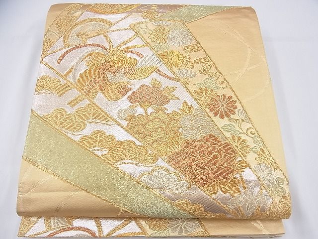 平和屋着物◎六通柄袋帯　古都の調べ　金銀糸　逸品　BAAE6931fk