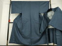平和屋着物●男性 紬 アンサンブル 100亀甲 正絹 逸品 AAAR8674ck