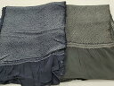 平和屋着物▼男性 和装小物 兵児帯2点セット 総絞り 紺・灰 逸品 未使用品あり AAAV1698ay