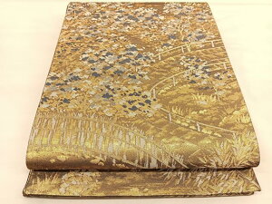 平和屋着物◎西陣 六通柄袋帯 京名勝 大徳寺 金糸 正絹 逸品 BAAU1649hv