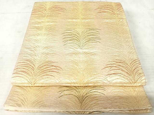 平和屋着物◎六通柄袋帯　松文　金糸　正絹　逸品　AAAV5472yx