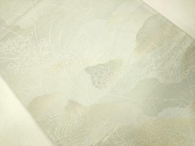 平和屋着物＊夏物　六通柄袋帯　草花文　金銀糸　正絹　逸品　CAAS3460eg