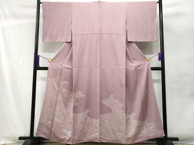 平和屋着物■豪華色留袖　作家物　刺繍　立波花文　正絹　逸品　CABF1121fb